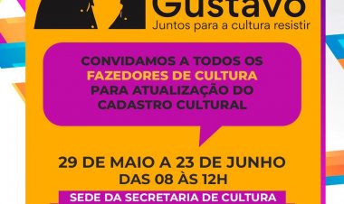 Secretaria de Cultura convoca fazedores de cultura para atualização de cadastro cultural