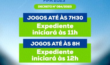 Prefeito altera horário de expediente em dias de jogos da Seleção Brasileira na Copa Feminina 2023