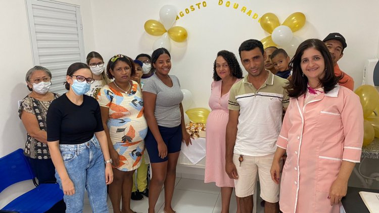 UBS da zona rural reúne futuras mamães e papais para falar sobre a importância da amamentação