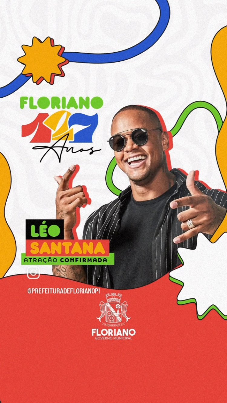 Prefeito Antônio Reis anuncia Léo Santana no aniversário de Floriano