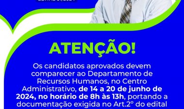 Prefeitura de Floriano convoca aprovados no Processo Seletivo nº 01/2024