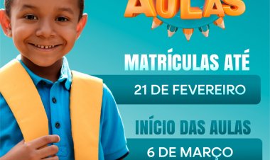 SEMED de Floriano divulga data de início do ano letivo e prazo final para realização de matrículas