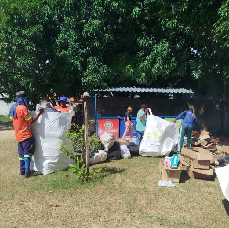 Secretaria de Meio Ambiente arrecada mais de 400 kg de materiais recicláveis em dois meses