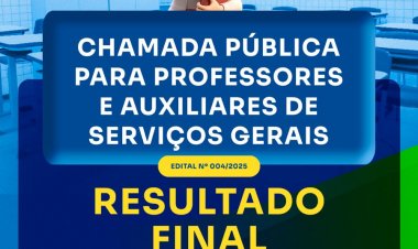 Prefeitura de Floriano divulga resultado final da chamada pública da Educação