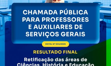 Prefeitura de Floriano publica retificação da Chamada Pública da Educação