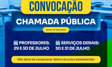 Educação de Floriano convoca aprovados na chamada pública para professor e auxiliar de serviços gerais