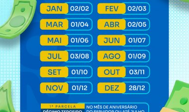 Calendário de Pagamento 2026