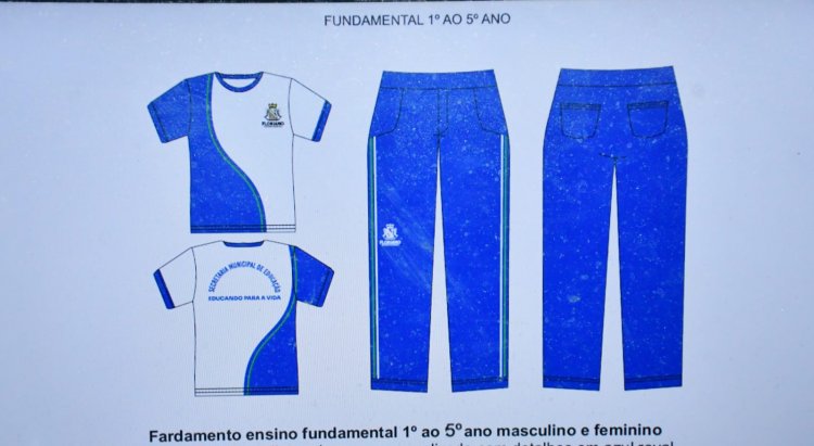 Educação de Floriano apresenta novo fardamento escolar e assina contrato com empresa que vai confeccionar os uniformes