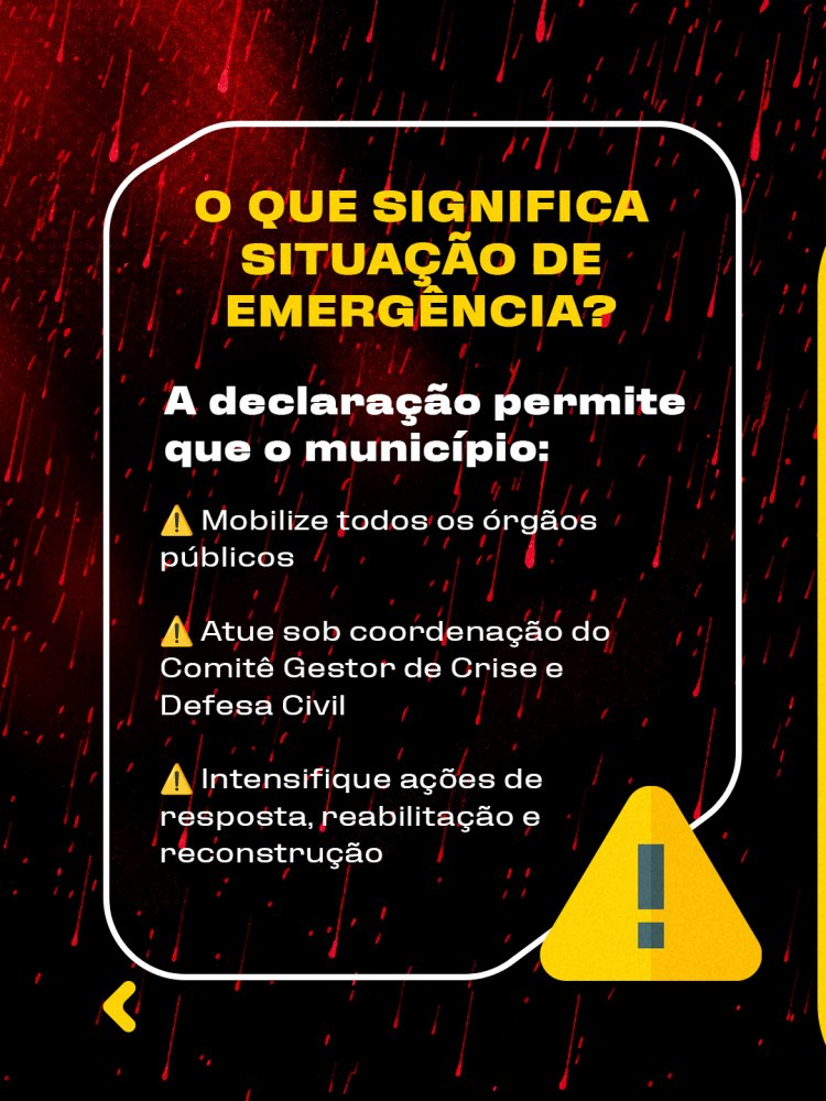 Prefeitura de Floriano decreta situação de emergência após fortes chuvas no município