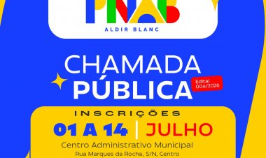 Prefeitura de Floriano lança edital 004/2026 da PNAB contemplando espaços e iniciativas artístico-culturais