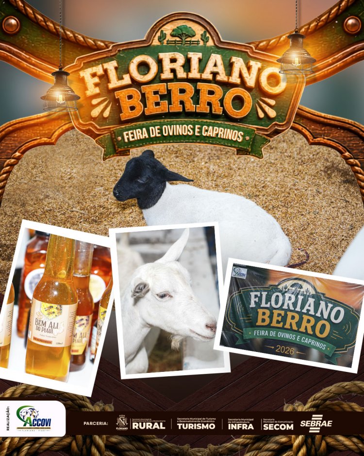 129 anos: Floriano Berro, I Feira de Caprinos e Ovinos, é realizada com apoio da Prefeitura de Floriano