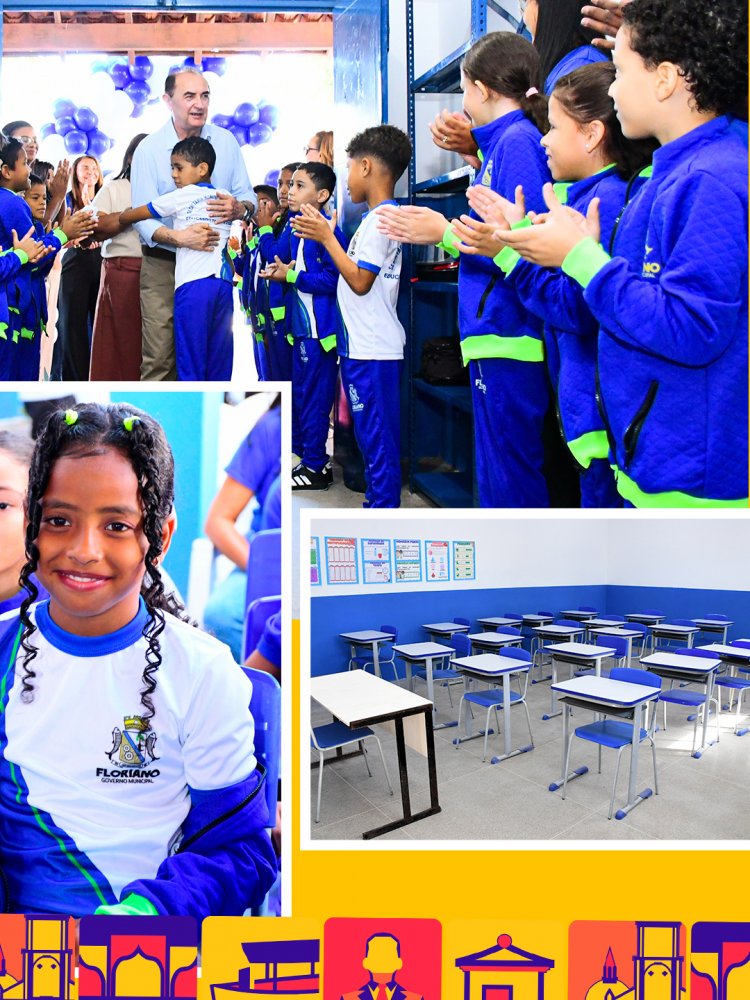 129 anos: SEMED Floriano entrega reforma e ampliação da Escola Municipal Odorico Castelo Branco