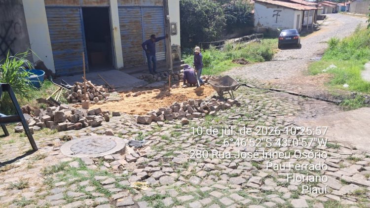 Infraestrutura em Ação: Operação Tapa-Buraco avança na recuperação das vias públicas de Floriano