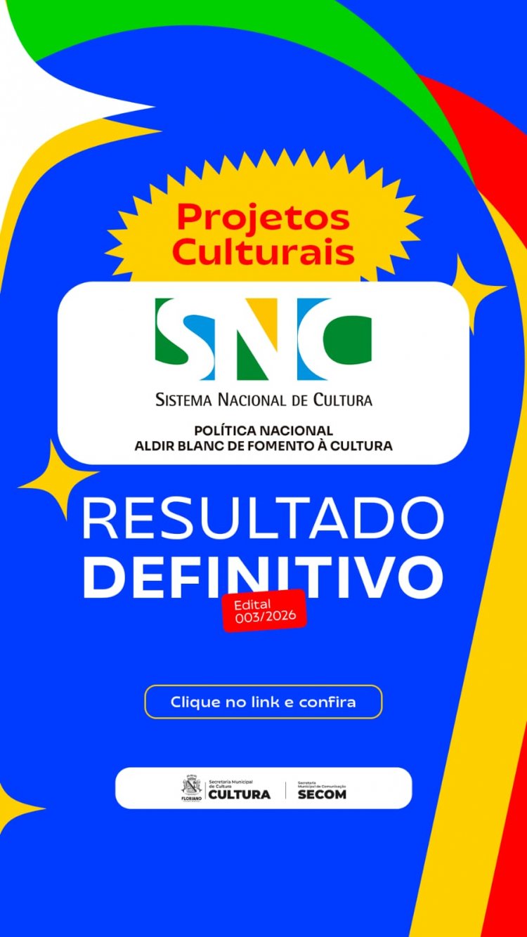Prefeitura de Floriano divulga resultado final do Edital da Política Nacional Aldir Blanc (PNAB)