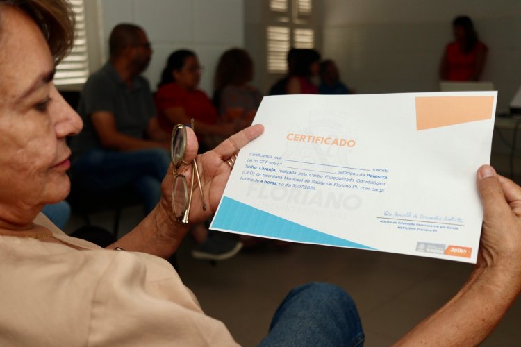 Secretaria de Saúde promove palestra do Julho Laranja e reforça prevenção ortodôntica infantil em Floriano